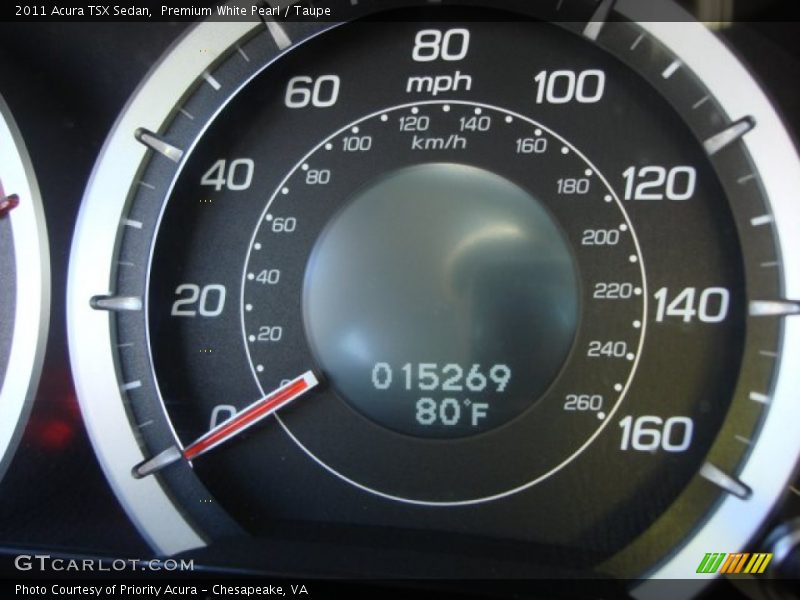 Premium White Pearl / Taupe 2011 Acura TSX Sedan