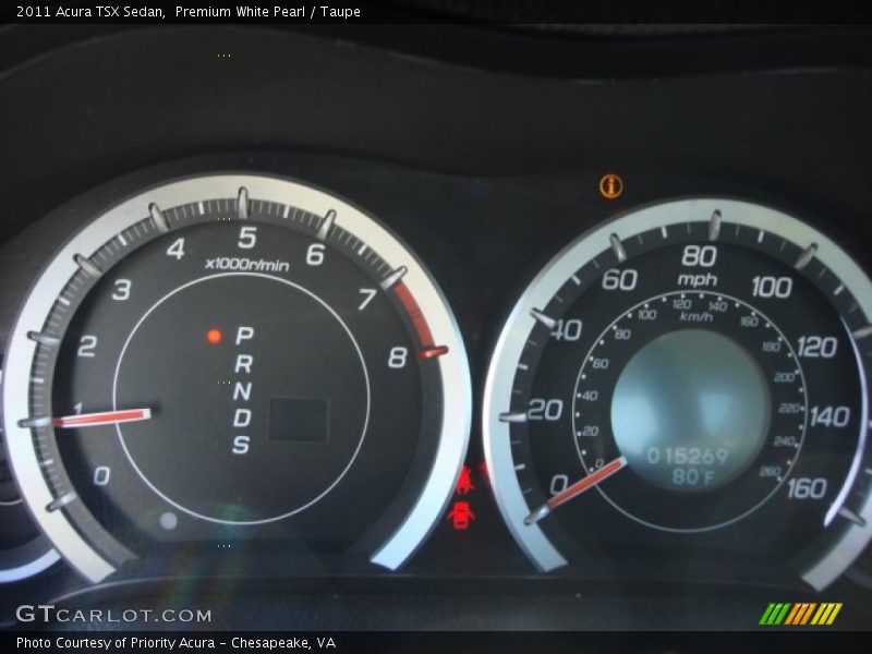 Premium White Pearl / Taupe 2011 Acura TSX Sedan