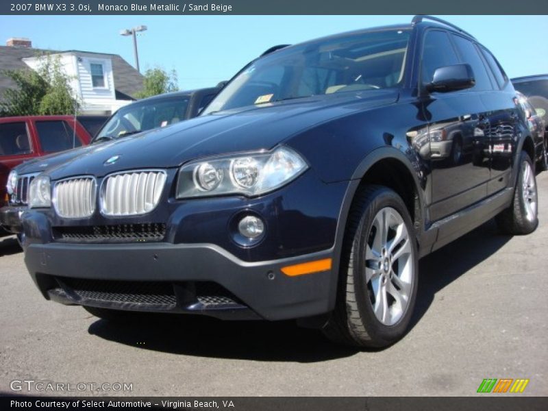 Monaco Blue Metallic / Sand Beige 2007 BMW X3 3.0si