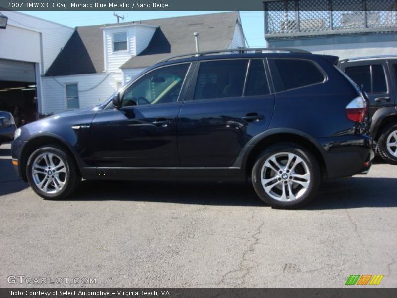 Monaco Blue Metallic / Sand Beige 2007 BMW X3 3.0si