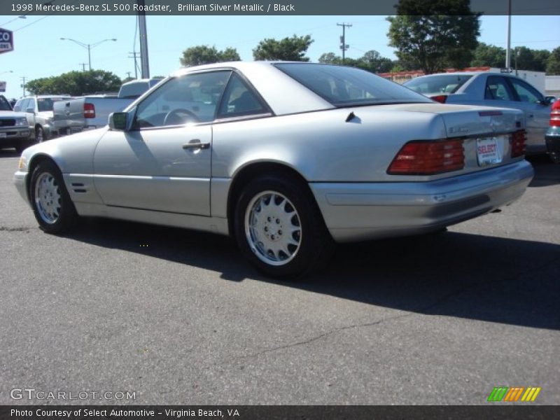 Brilliant Silver Metallic / Black 1998 Mercedes-Benz SL 500 Roadster