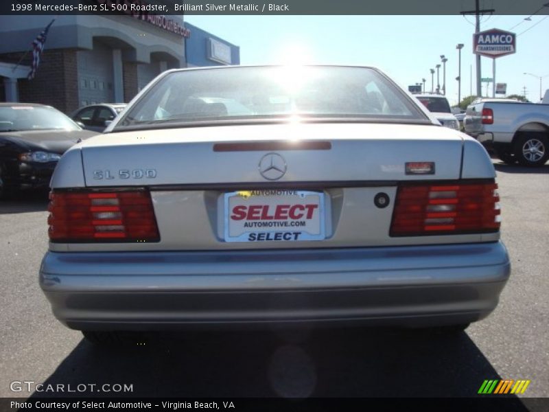 Brilliant Silver Metallic / Black 1998 Mercedes-Benz SL 500 Roadster
