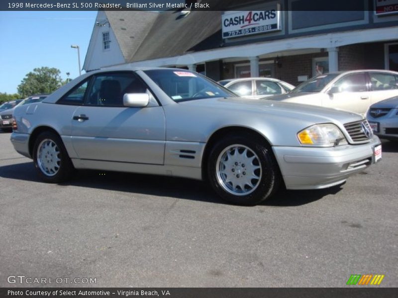 Brilliant Silver Metallic / Black 1998 Mercedes-Benz SL 500 Roadster