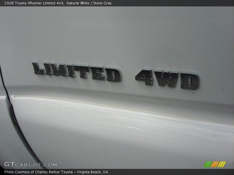 Natural White / Stone Gray 2008 Toyota 4Runner Limited 4x4