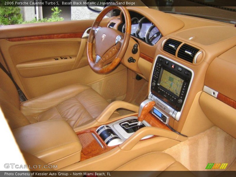 Basalt Black Metallic / Havanna/Sand Beige 2006 Porsche Cayenne Turbo S