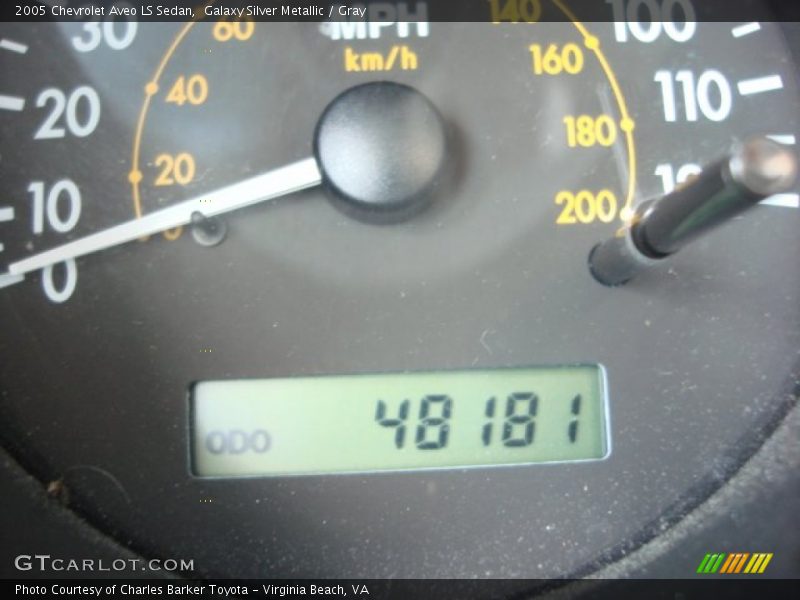Galaxy Silver Metallic / Gray 2005 Chevrolet Aveo LS Sedan