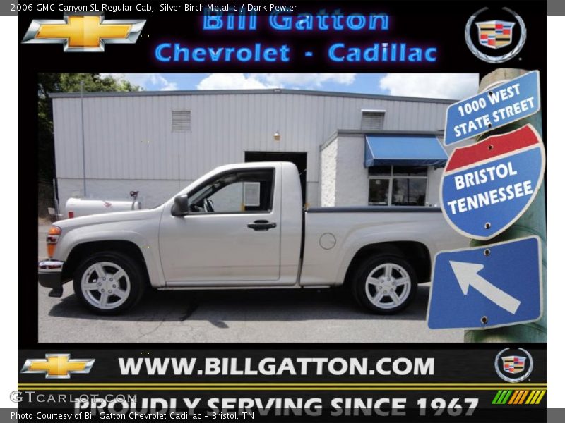 Silver Birch Metallic / Dark Pewter 2006 GMC Canyon SL Regular Cab