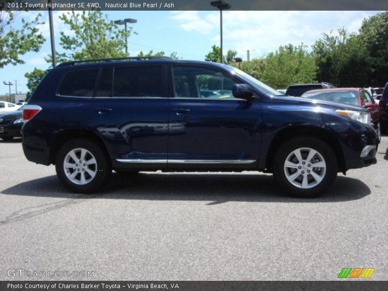 Nautical Blue Pearl / Ash 2011 Toyota Highlander SE 4WD