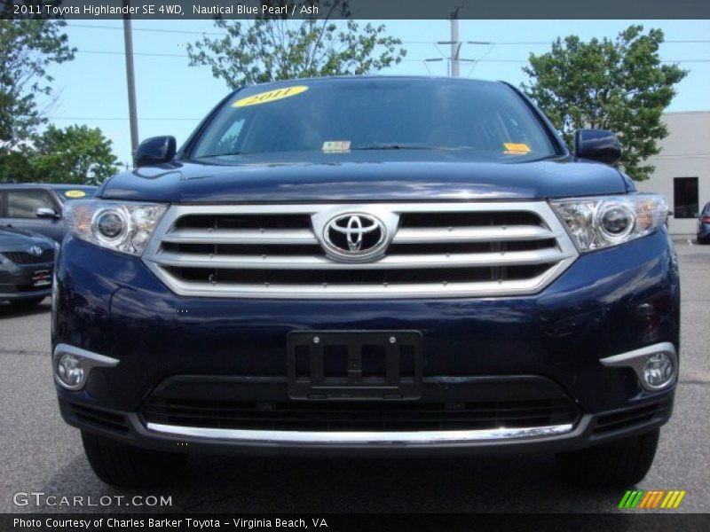 Nautical Blue Pearl / Ash 2011 Toyota Highlander SE 4WD