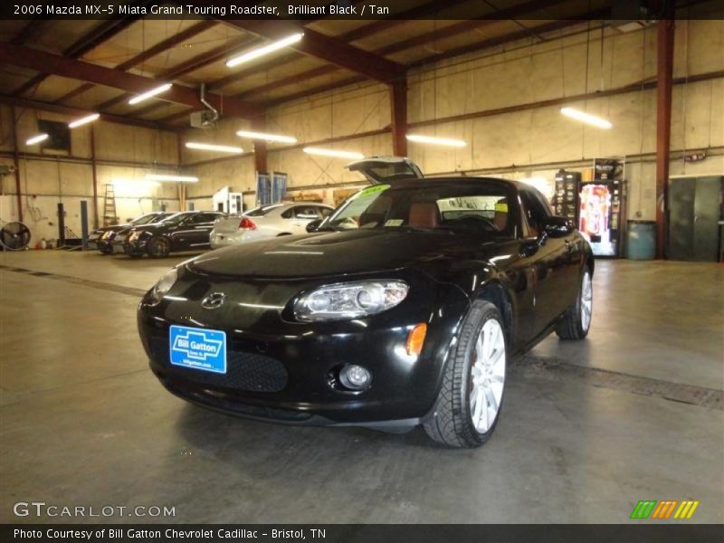 Brilliant Black / Tan 2006 Mazda MX-5 Miata Grand Touring Roadster