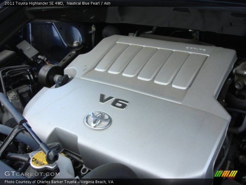 Nautical Blue Pearl / Ash 2011 Toyota Highlander SE 4WD