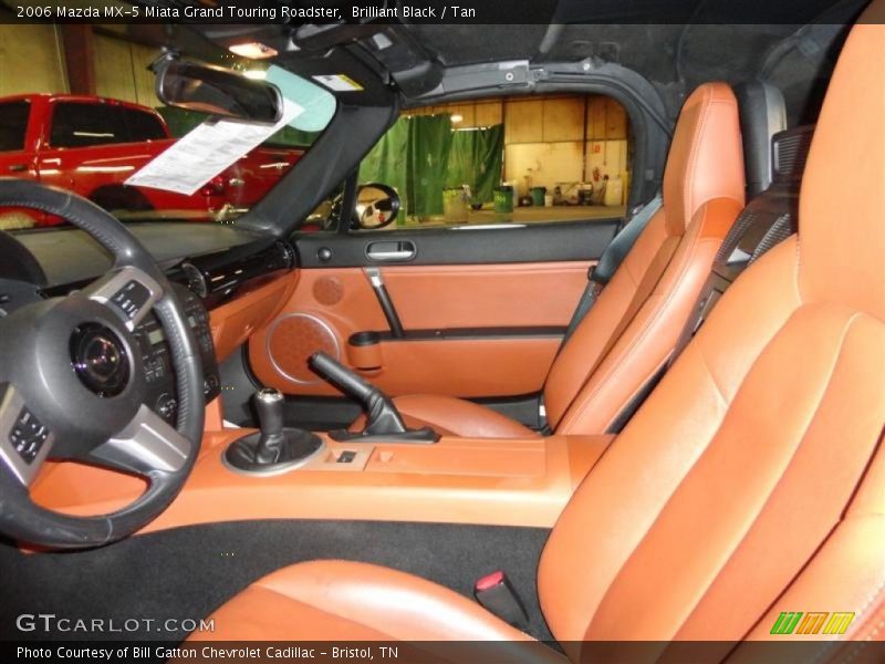 Brilliant Black / Tan 2006 Mazda MX-5 Miata Grand Touring Roadster