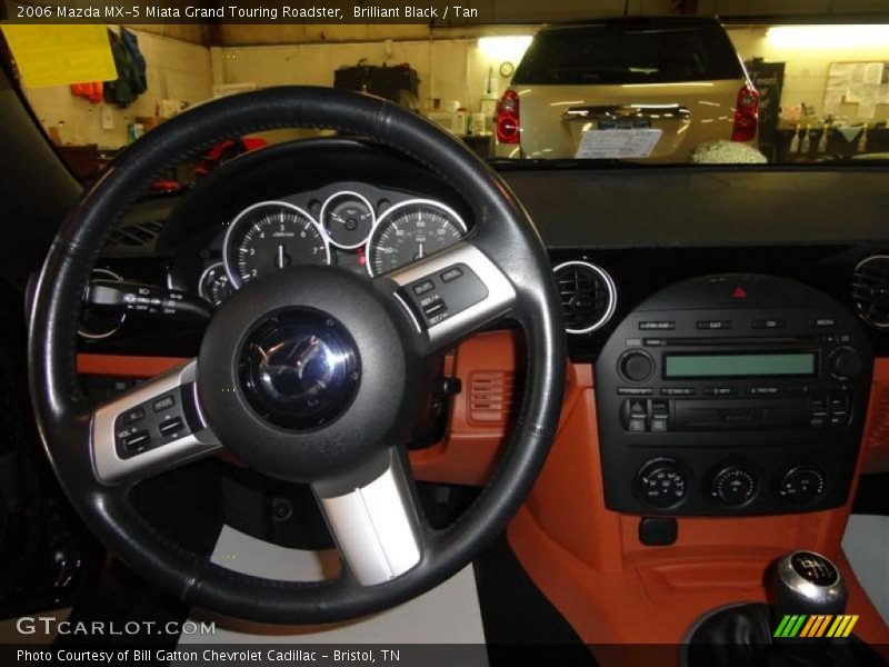 Brilliant Black / Tan 2006 Mazda MX-5 Miata Grand Touring Roadster