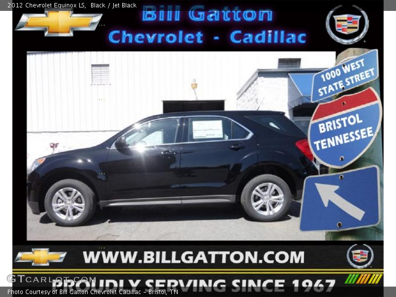 Black / Jet Black 2012 Chevrolet Equinox LS