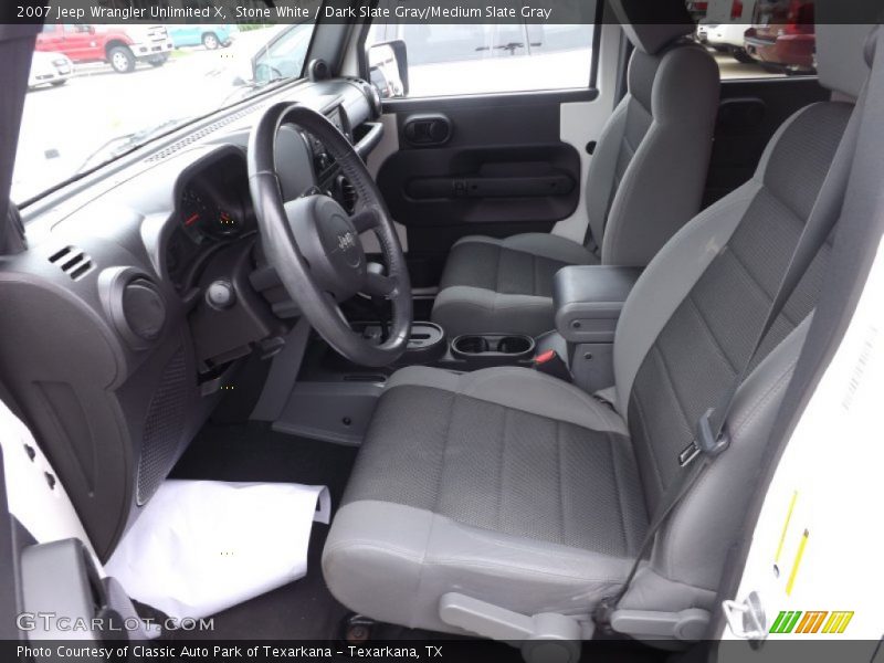Stone White / Dark Slate Gray/Medium Slate Gray 2007 Jeep Wrangler Unlimited X