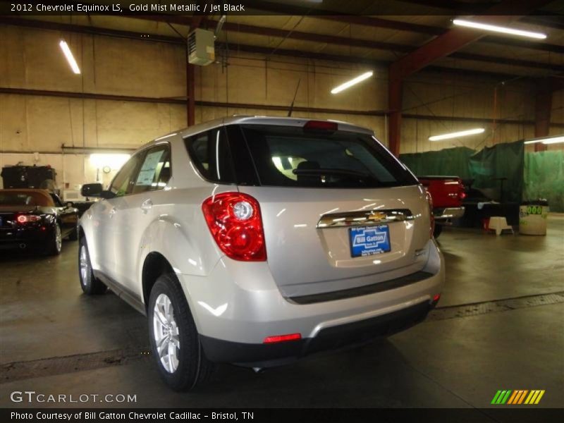 Gold Mist Metallic / Jet Black 2012 Chevrolet Equinox LS
