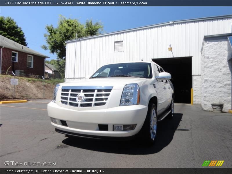 White Diamond Tricoat / Cashmere/Cocoa 2012 Cadillac Escalade EXT Luxury AWD