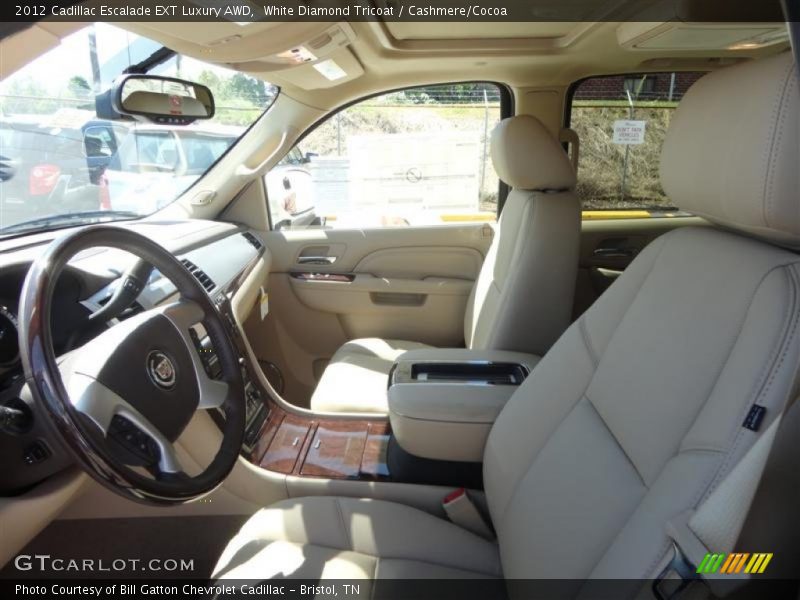 White Diamond Tricoat / Cashmere/Cocoa 2012 Cadillac Escalade EXT Luxury AWD