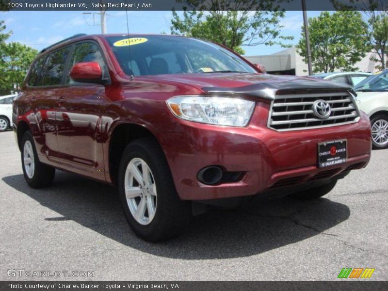 Salsa Red Pearl / Ash 2009 Toyota Highlander V6