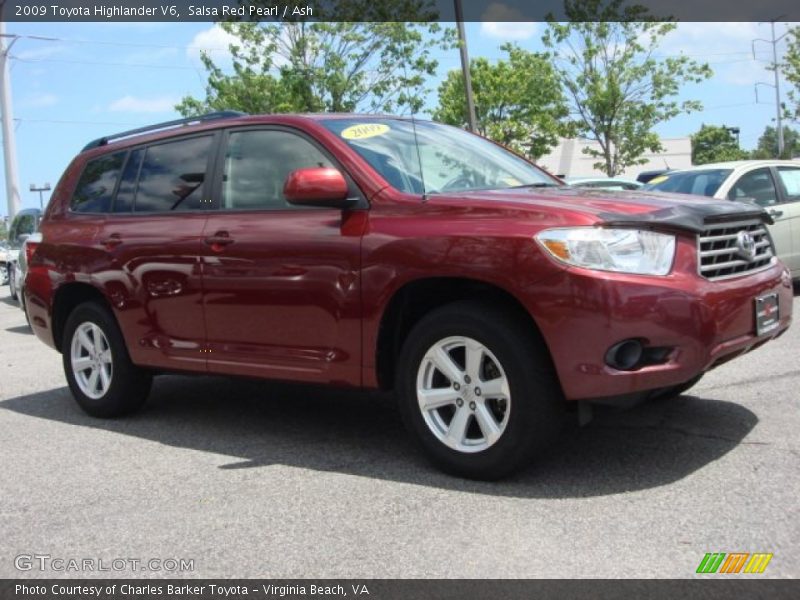 Salsa Red Pearl / Ash 2009 Toyota Highlander V6