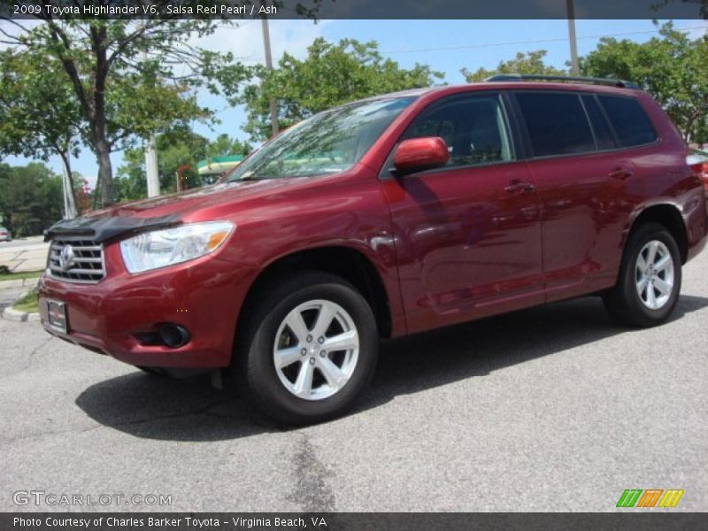 Salsa Red Pearl / Ash 2009 Toyota Highlander V6