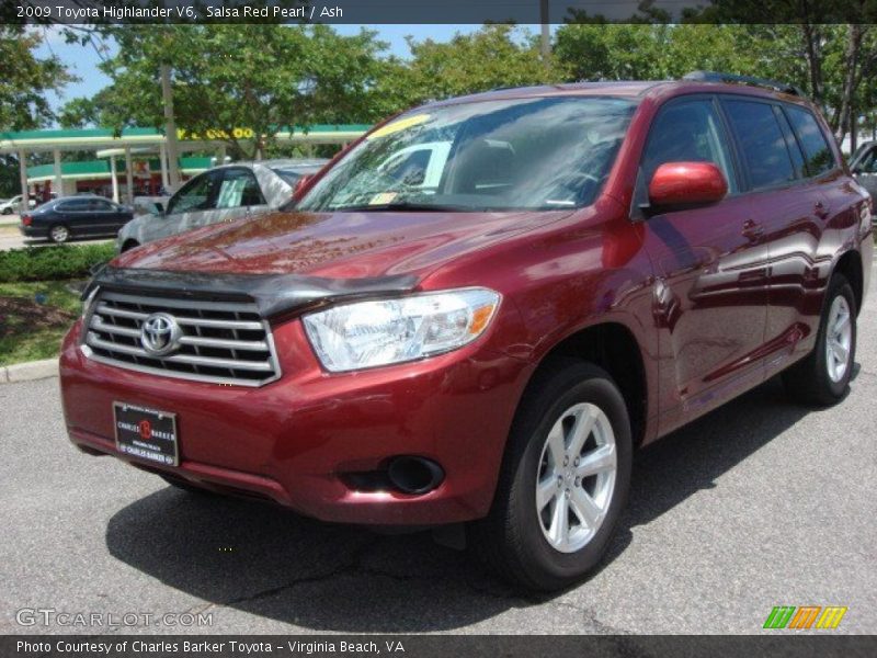 Salsa Red Pearl / Ash 2009 Toyota Highlander V6