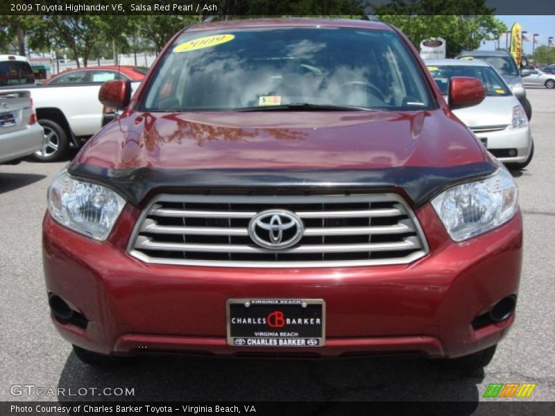 Salsa Red Pearl / Ash 2009 Toyota Highlander V6