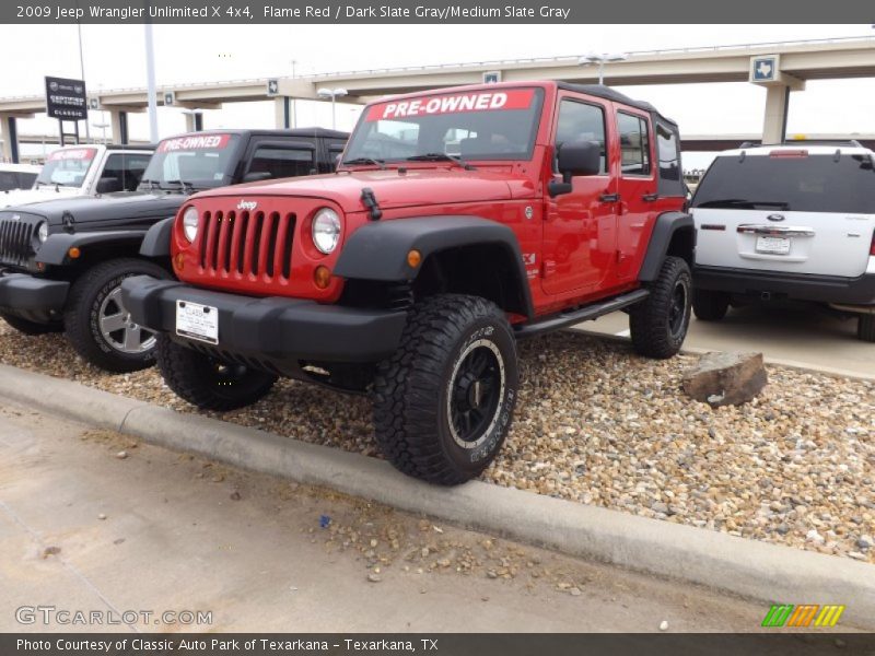 Flame Red / Dark Slate Gray/Medium Slate Gray 2009 Jeep Wrangler Unlimited X 4x4