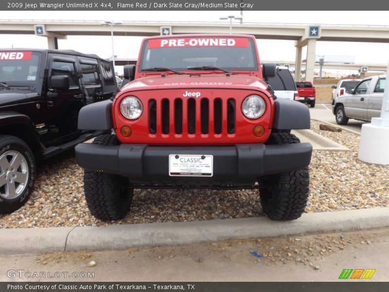 Flame Red / Dark Slate Gray/Medium Slate Gray 2009 Jeep Wrangler Unlimited X 4x4