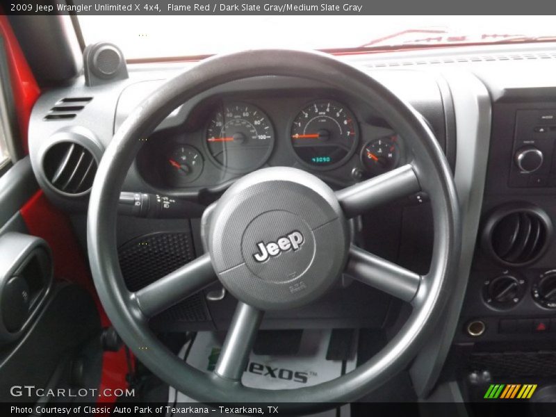 Flame Red / Dark Slate Gray/Medium Slate Gray 2009 Jeep Wrangler Unlimited X 4x4