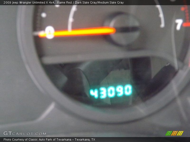 Flame Red / Dark Slate Gray/Medium Slate Gray 2009 Jeep Wrangler Unlimited X 4x4