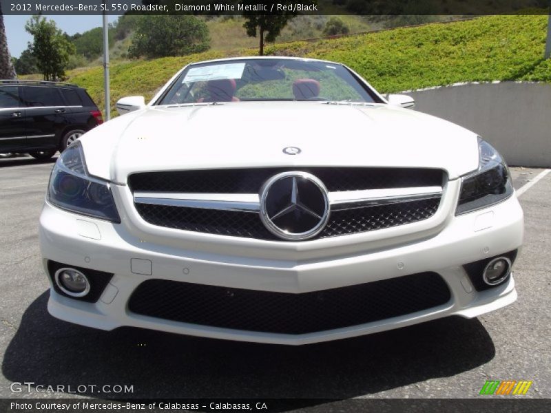 Diamond White Metallic / Red/Black 2012 Mercedes-Benz SL 550 Roadster