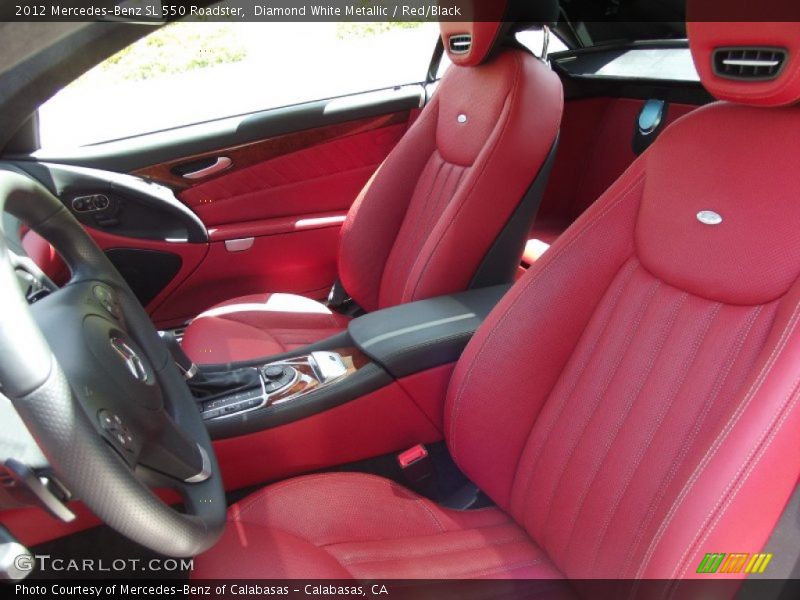 Diamond White Metallic / Red/Black 2012 Mercedes-Benz SL 550 Roadster
