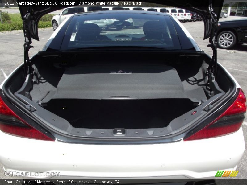 Diamond White Metallic / Red/Black 2012 Mercedes-Benz SL 550 Roadster