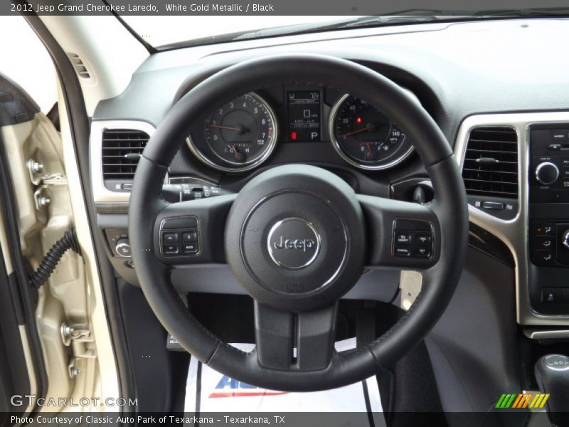 White Gold Metallic / Black 2012 Jeep Grand Cherokee Laredo