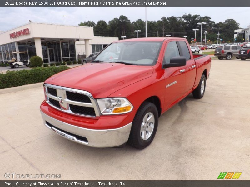 Flame Red / Dark Slate Gray/Medium Graystone 2012 Dodge Ram 1500 SLT Quad Cab
