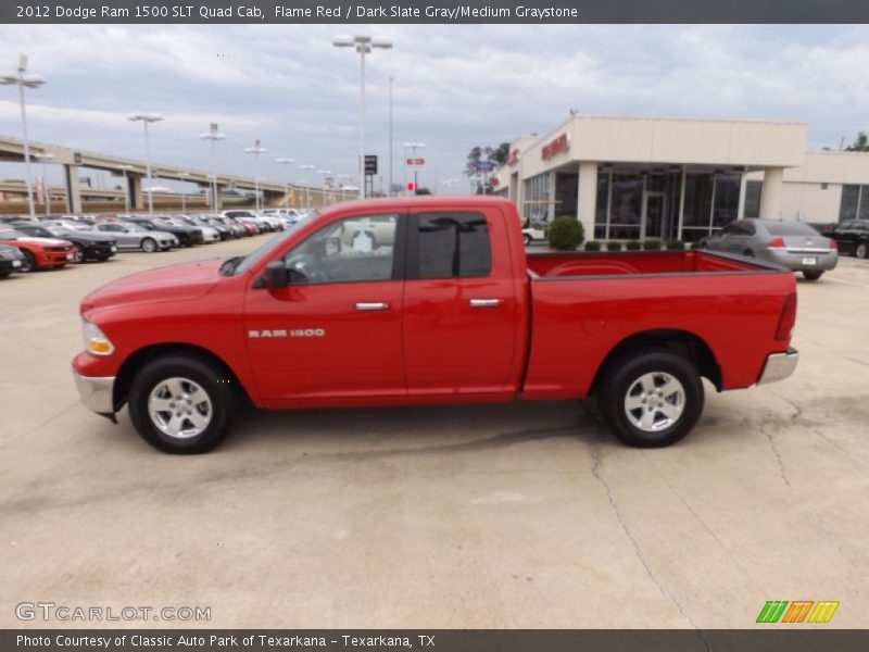 Flame Red / Dark Slate Gray/Medium Graystone 2012 Dodge Ram 1500 SLT Quad Cab