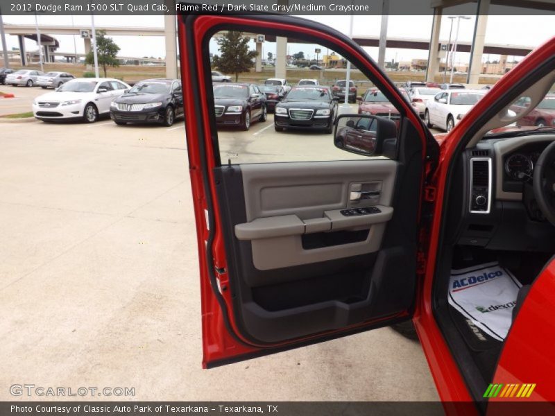Flame Red / Dark Slate Gray/Medium Graystone 2012 Dodge Ram 1500 SLT Quad Cab