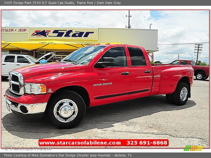 Flame Red / Dark Slate Gray 2005 Dodge Ram 3500 SLT Quad Cab Dually