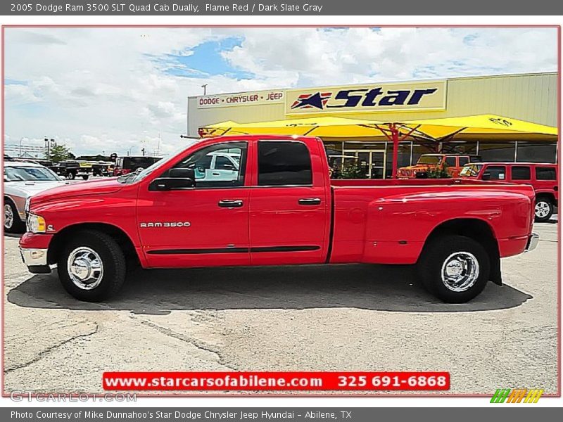 Flame Red / Dark Slate Gray 2005 Dodge Ram 3500 SLT Quad Cab Dually