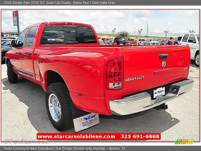 Flame Red / Dark Slate Gray 2005 Dodge Ram 3500 SLT Quad Cab Dually