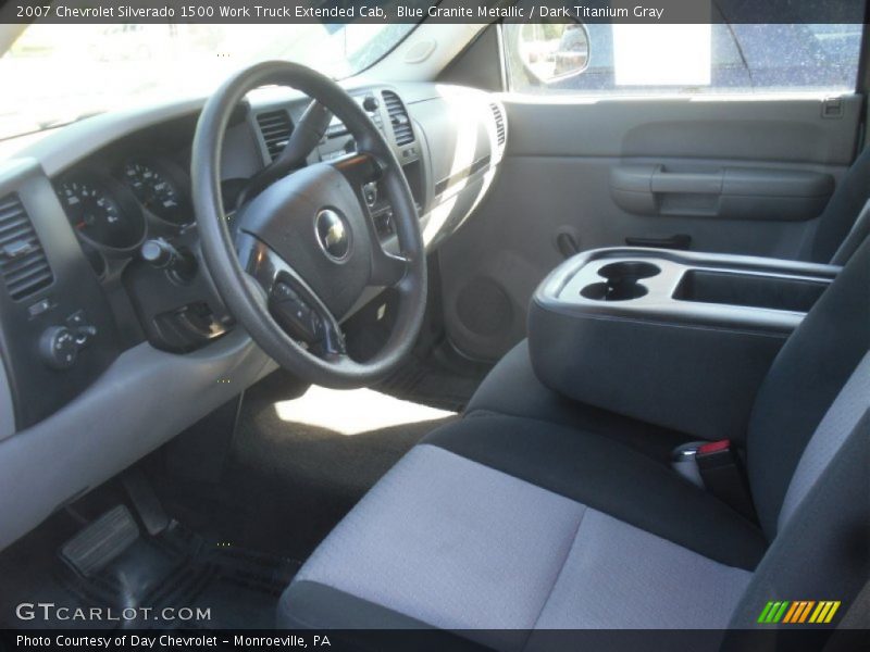 Blue Granite Metallic / Dark Titanium Gray 2007 Chevrolet Silverado 1500 Work Truck Extended Cab