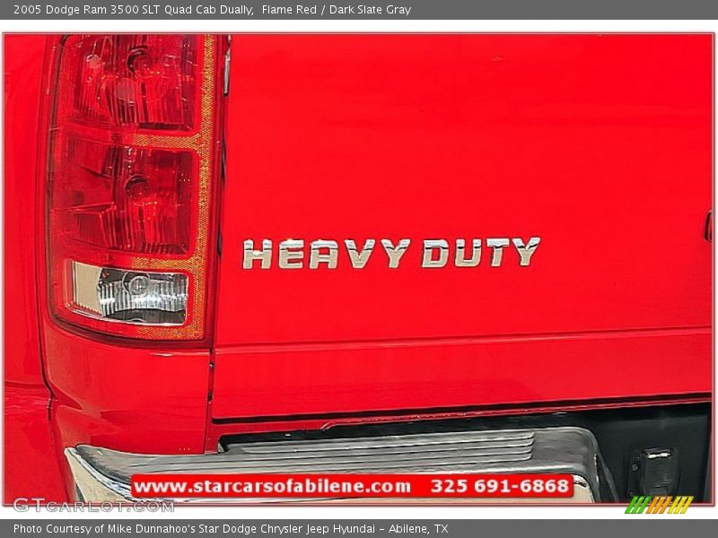 Flame Red / Dark Slate Gray 2005 Dodge Ram 3500 SLT Quad Cab Dually