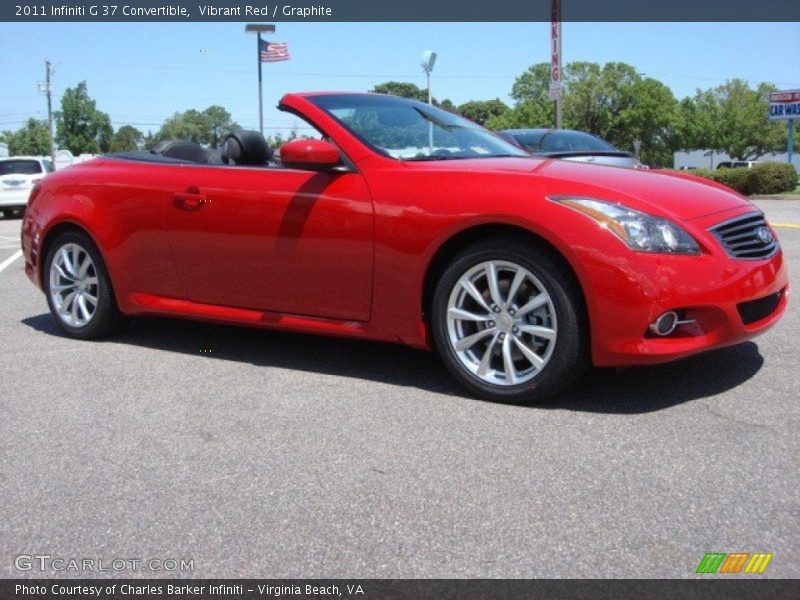 Vibrant Red / Graphite 2011 Infiniti G 37 Convertible