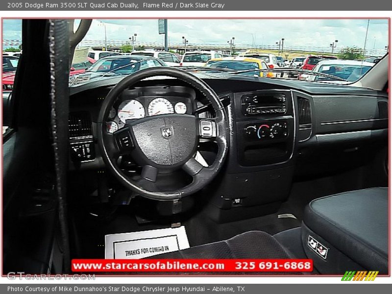 Flame Red / Dark Slate Gray 2005 Dodge Ram 3500 SLT Quad Cab Dually