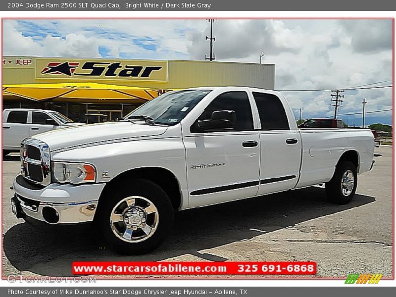 Bright White / Dark Slate Gray 2004 Dodge Ram 2500 SLT Quad Cab