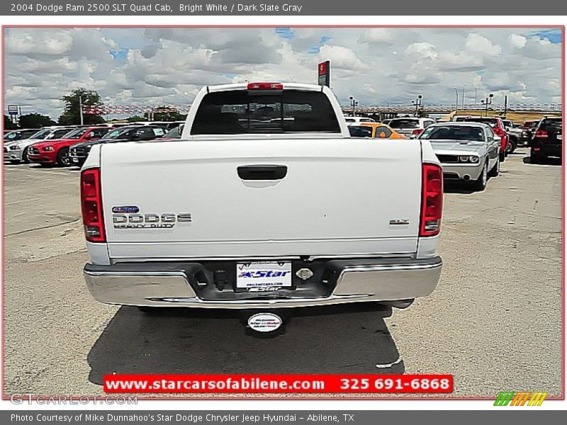 Bright White / Dark Slate Gray 2004 Dodge Ram 2500 SLT Quad Cab