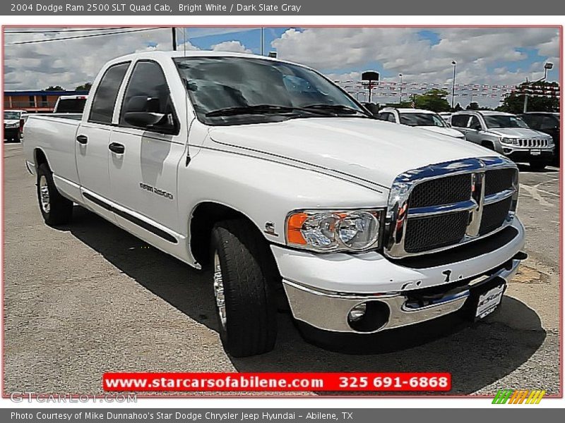 Bright White / Dark Slate Gray 2004 Dodge Ram 2500 SLT Quad Cab