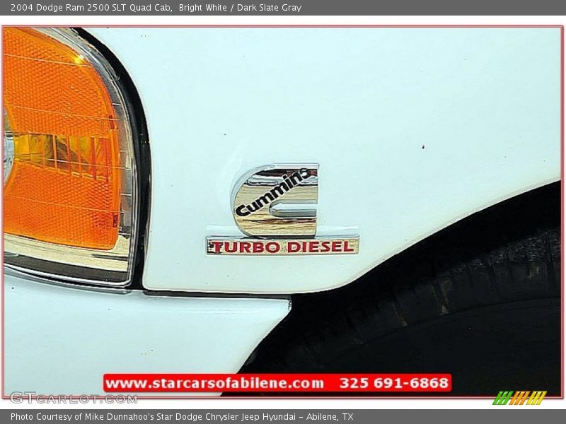 Bright White / Dark Slate Gray 2004 Dodge Ram 2500 SLT Quad Cab