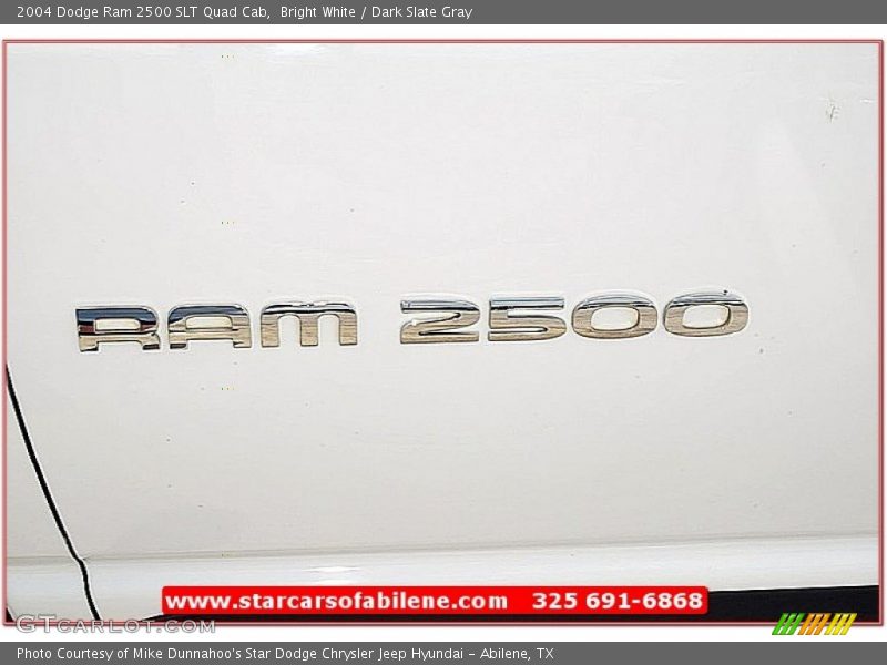 Bright White / Dark Slate Gray 2004 Dodge Ram 2500 SLT Quad Cab